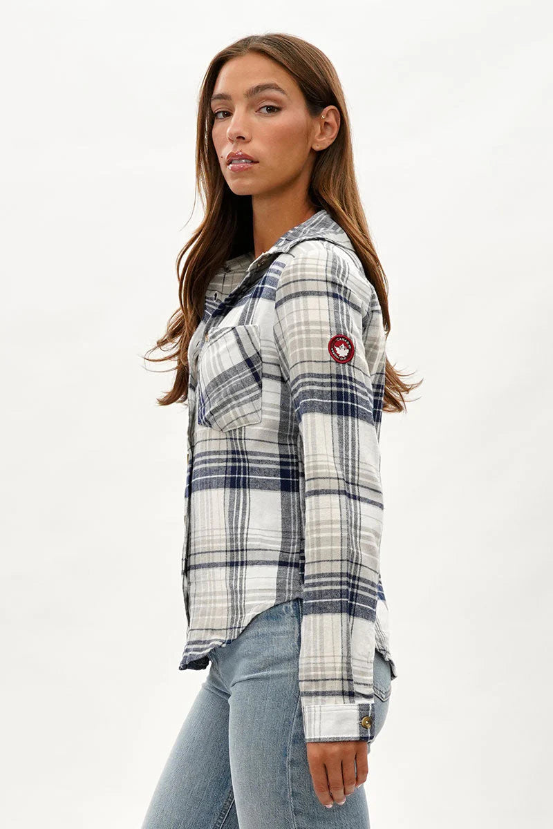 kamiska Veste boutonnée légère à motif carreaux