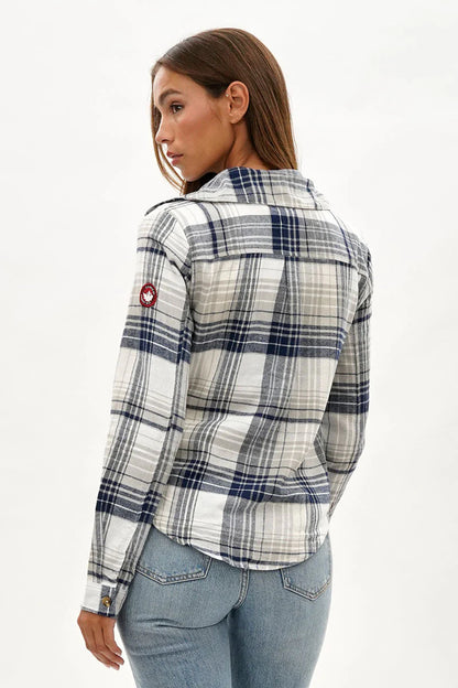 kamiska Veste boutonnée légère à motif carreaux