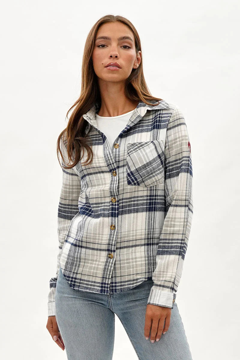 kamiska Veste boutonnée légère à motif carreaux